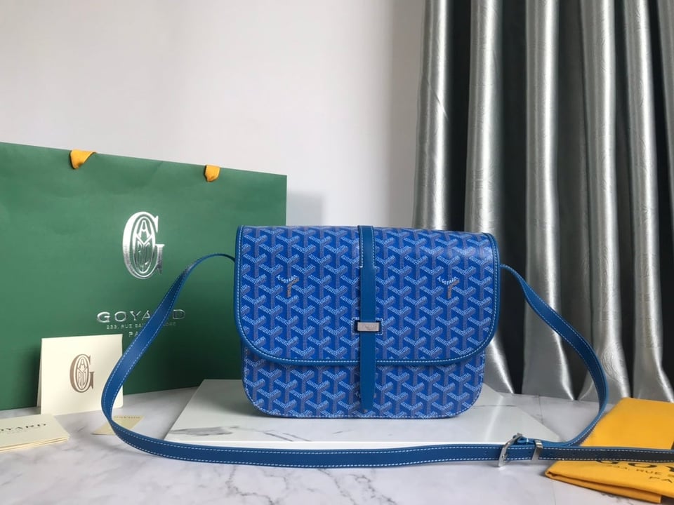Goyard Belvedere Mm Bag 28Cm Sky Blue Canvas view 3