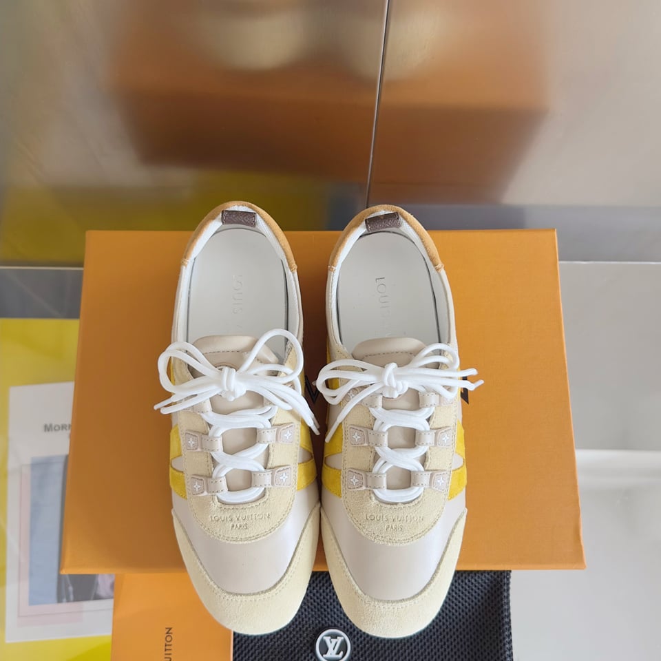 Louis Vuitton Sneakerina Yellow Beige – Women’s Ballet-Inspired Slim Sneakers view 7