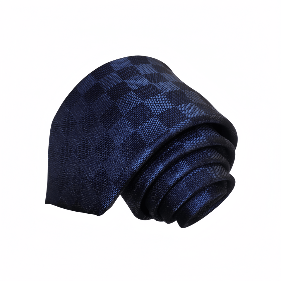 Louis Vuitton Blue Damier Silk Tie For Men view 2