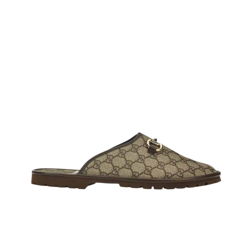 Gucci Gg Slipper Horsebit Canvas Beige 655571 96G60 9762 view 2