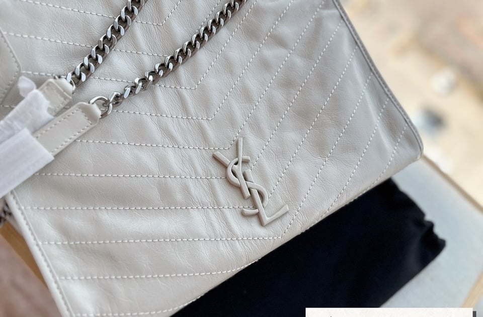 Saint Laurent Medium Niki Shopping Bag White 32Cm view 7