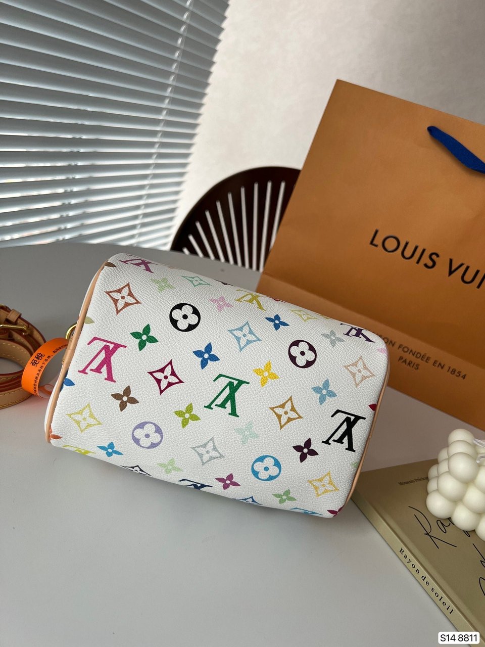 Louis Vuitton X Takashi Murakami Monogram Blanc White Multicolor Mini Speedy 20Cm view 5