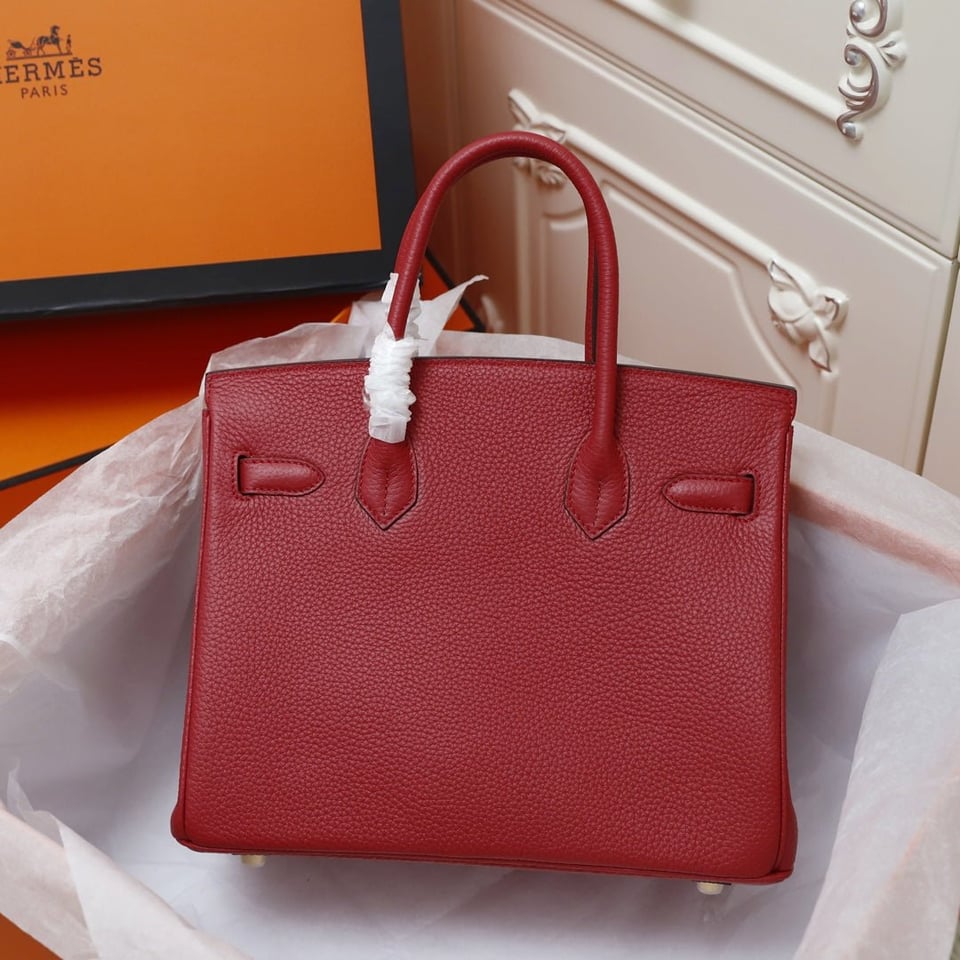 Hermes Birkin Bag 35 Crimson Togo Gold Hardware view 6
