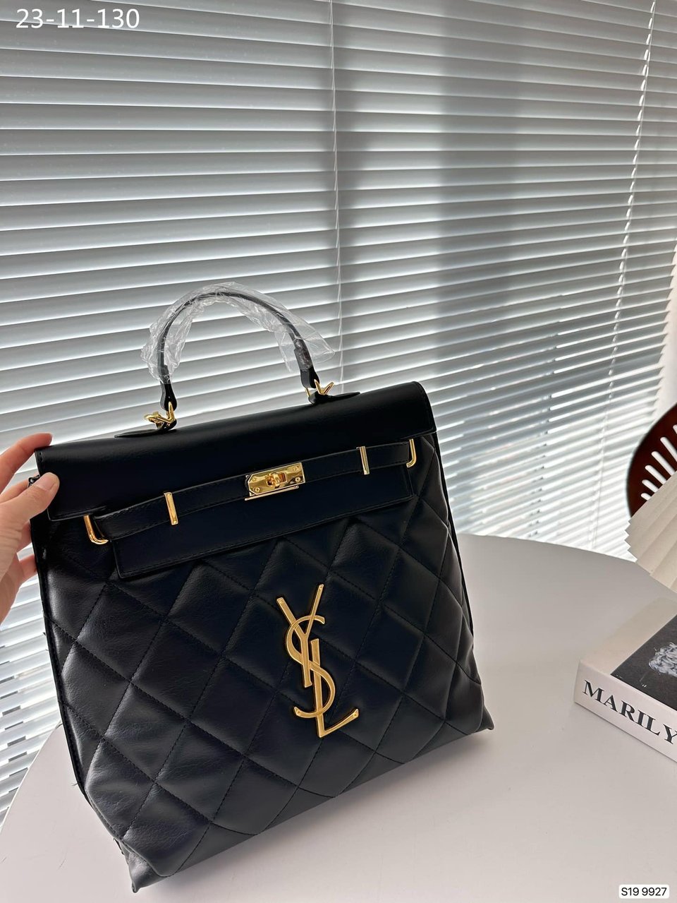 Saint Laurent Leather Backpack Black 30Cm view 3