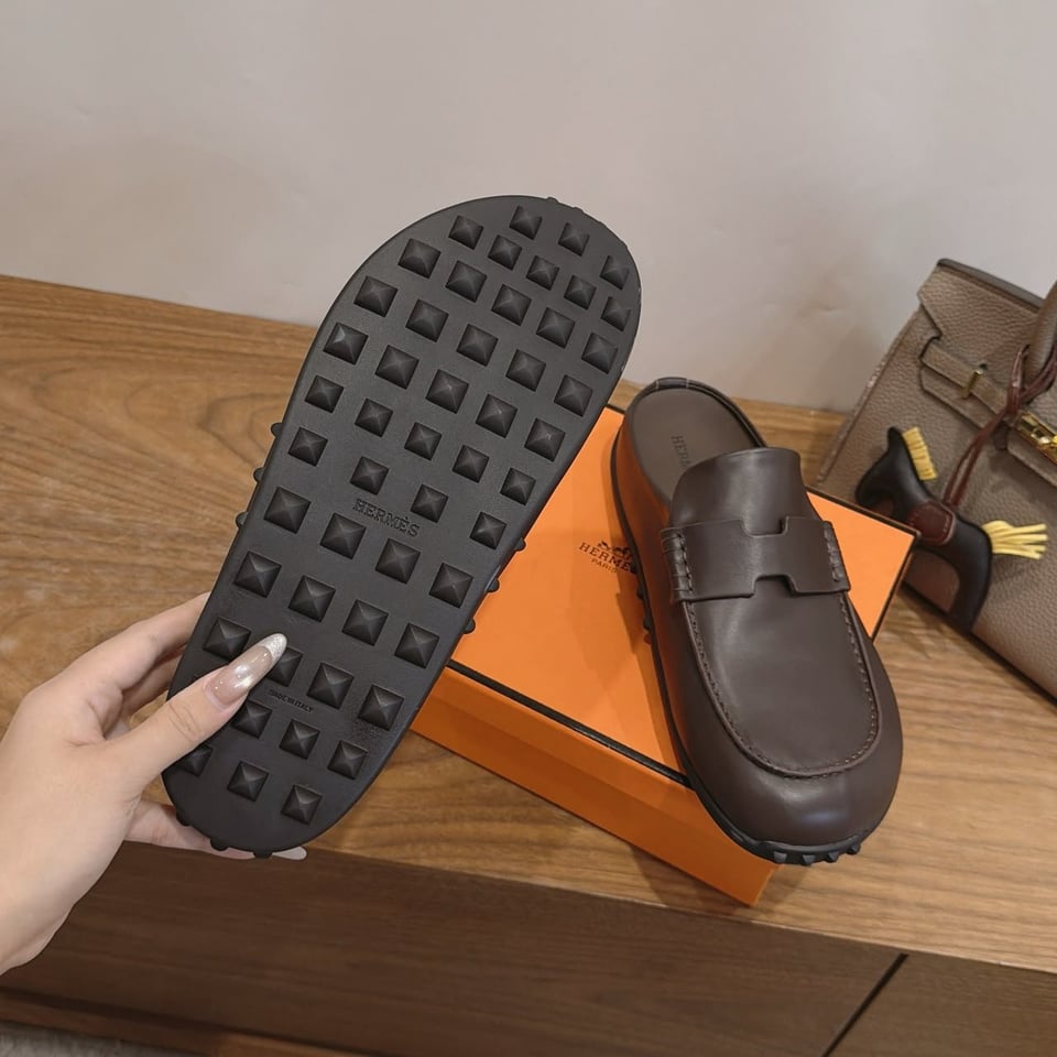 Hermes Mix Mule Marron Ébène Color Calfskin H261952ZHME420 view 5