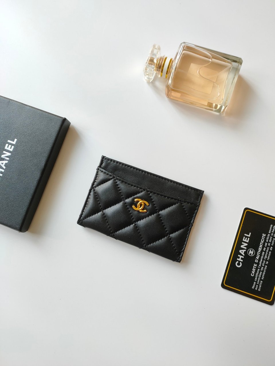 Chanel Card Holder 11.2 Black Calfskin Gold Icon view 3
