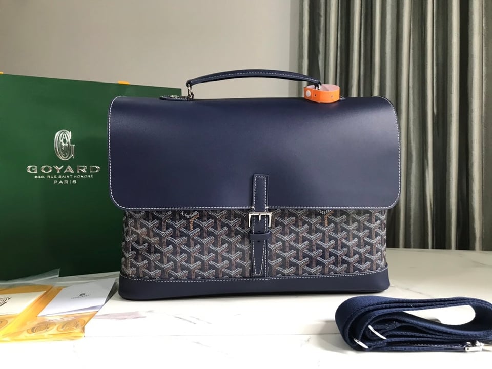 Goyard Citadin Bag 38Cm Navy Blue Canvas view 2