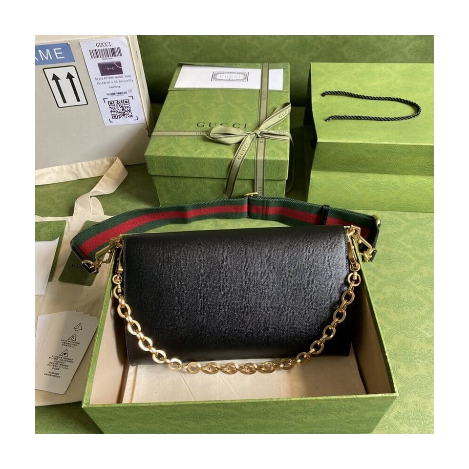 Gucci Horsebit 1955 Small Bag In Black Leather view 7