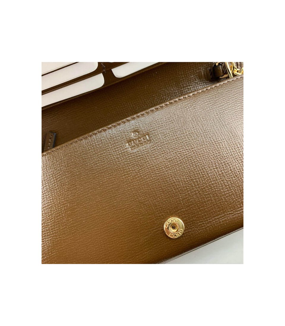 Gucci 1955 Horsebit Wallet With Chain Brown 19cm view 15