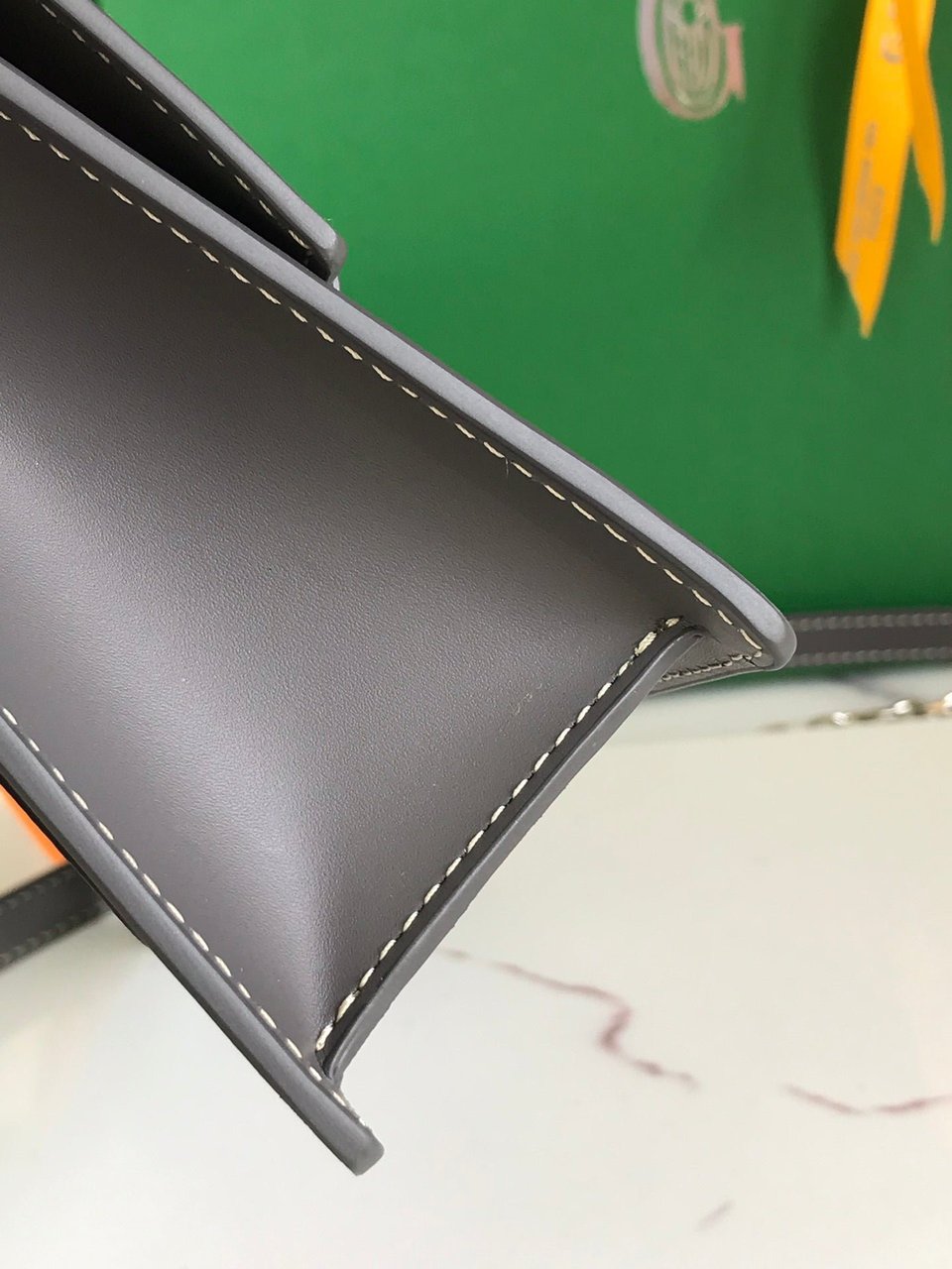 Goyard Duchesse Marie-Caroline Bag 25cm Gray Goyardine Canvas And Smooth Calfskin view 8