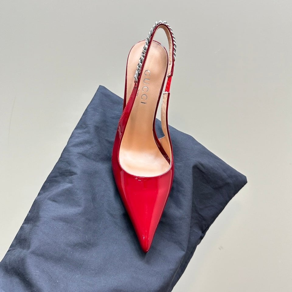 Gucci Signoria Slingback Pump Red 783821 Bnc80 6207 view 5