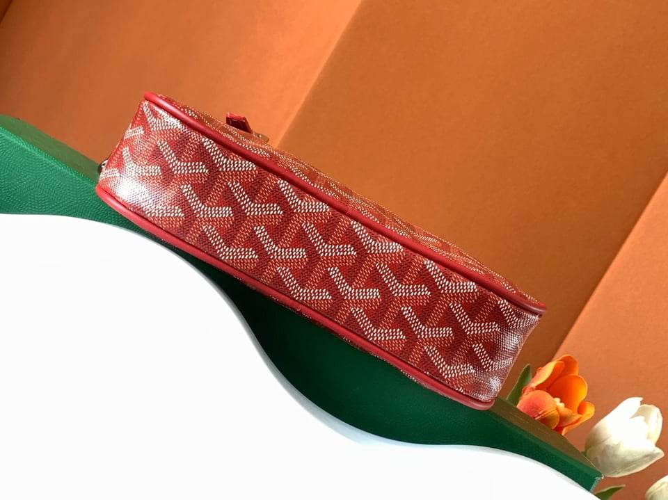 Goyard Yona Bag Coated MM 21Cm Red Canvas view 5