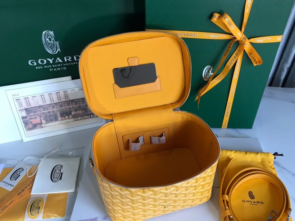 Goyard Muse Vanity Case 20 Cm Yellow Goyardine Canvas view 7