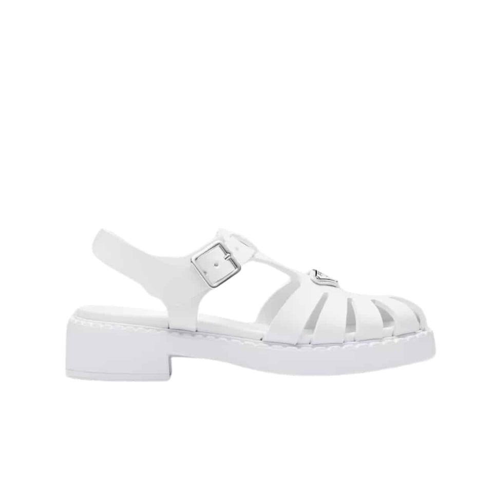 Prada Sporty Foam Rubber Sandals White 1X857M 3Lkk F0009 F 50 view 2