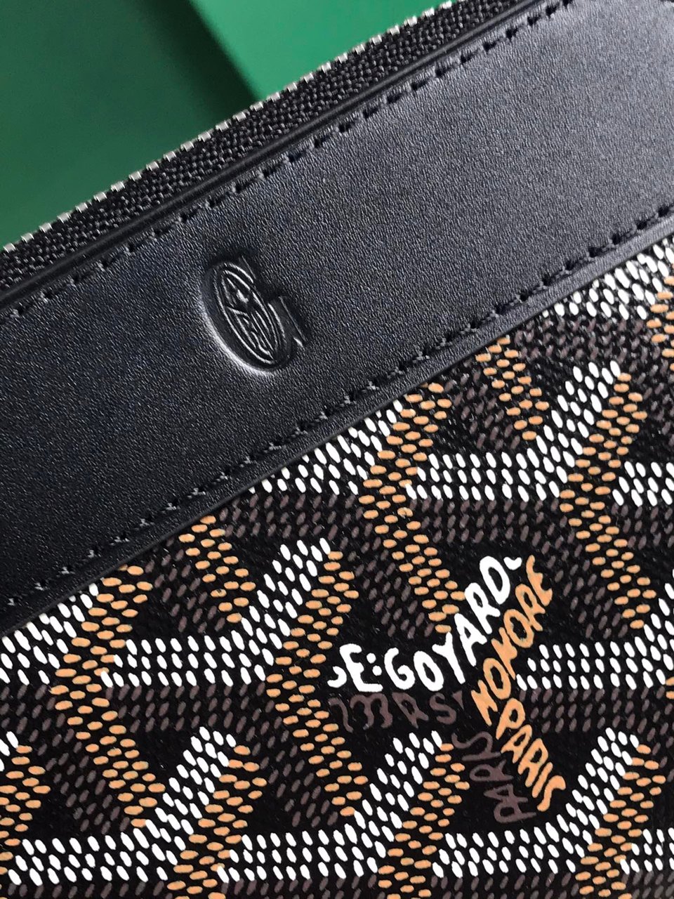 Goyard Matignon Mini Wallet 11 Cm Black Goyardine Canvas And Calfskin view 3