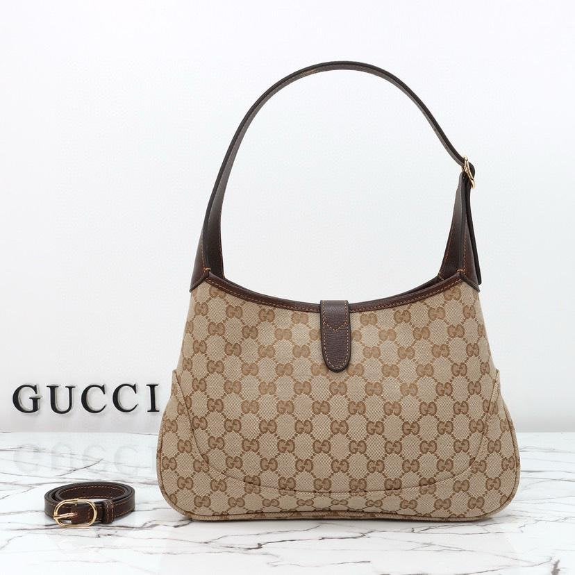Gucci Jackie 1961 Medium Shoulder Bag 31.5cm/12.4in Sand And Brown ‎863136 view 4