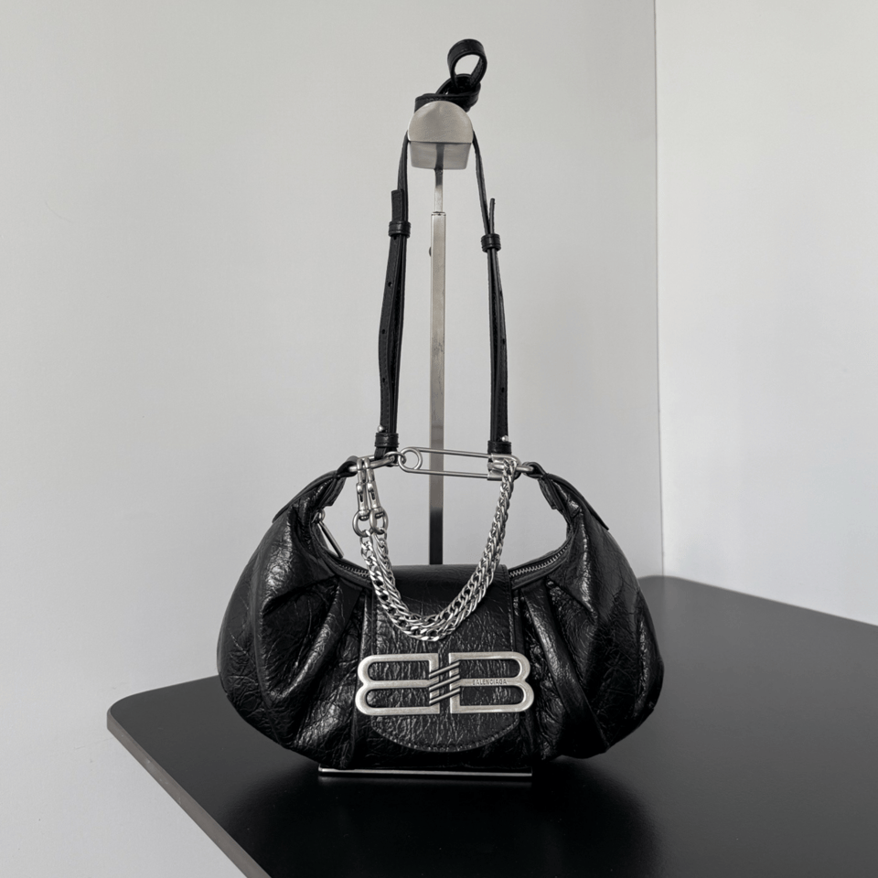 Balenciaga Pamela Shoulder Bag Small Black 28cm/11in view 5