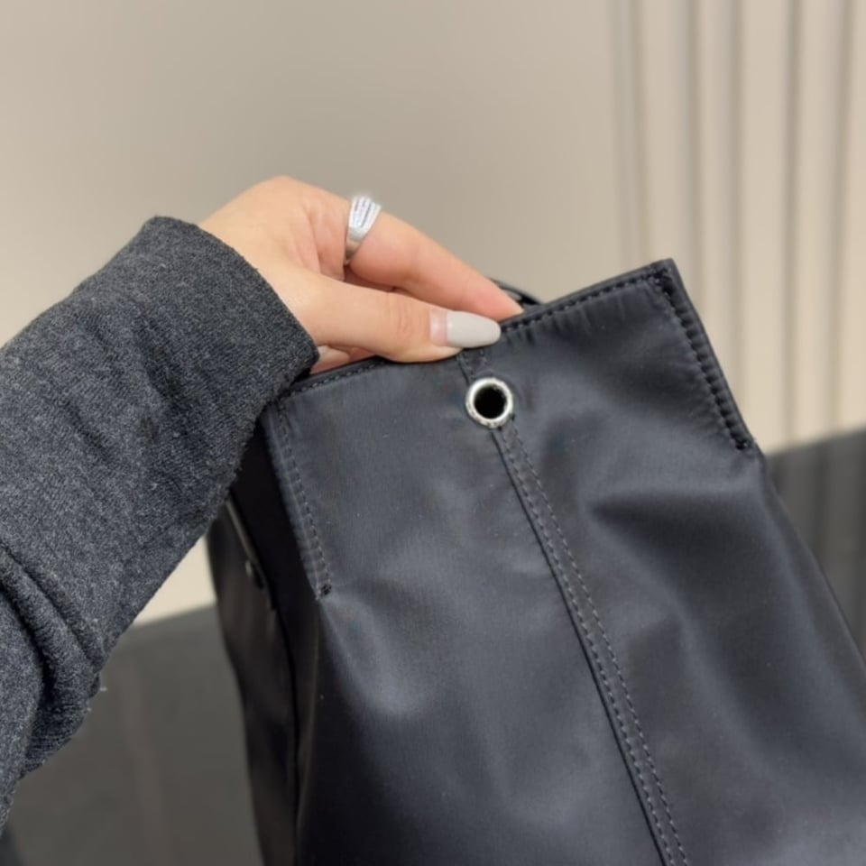 Prada Etiquette Tote Bag Black 38Cm view 6