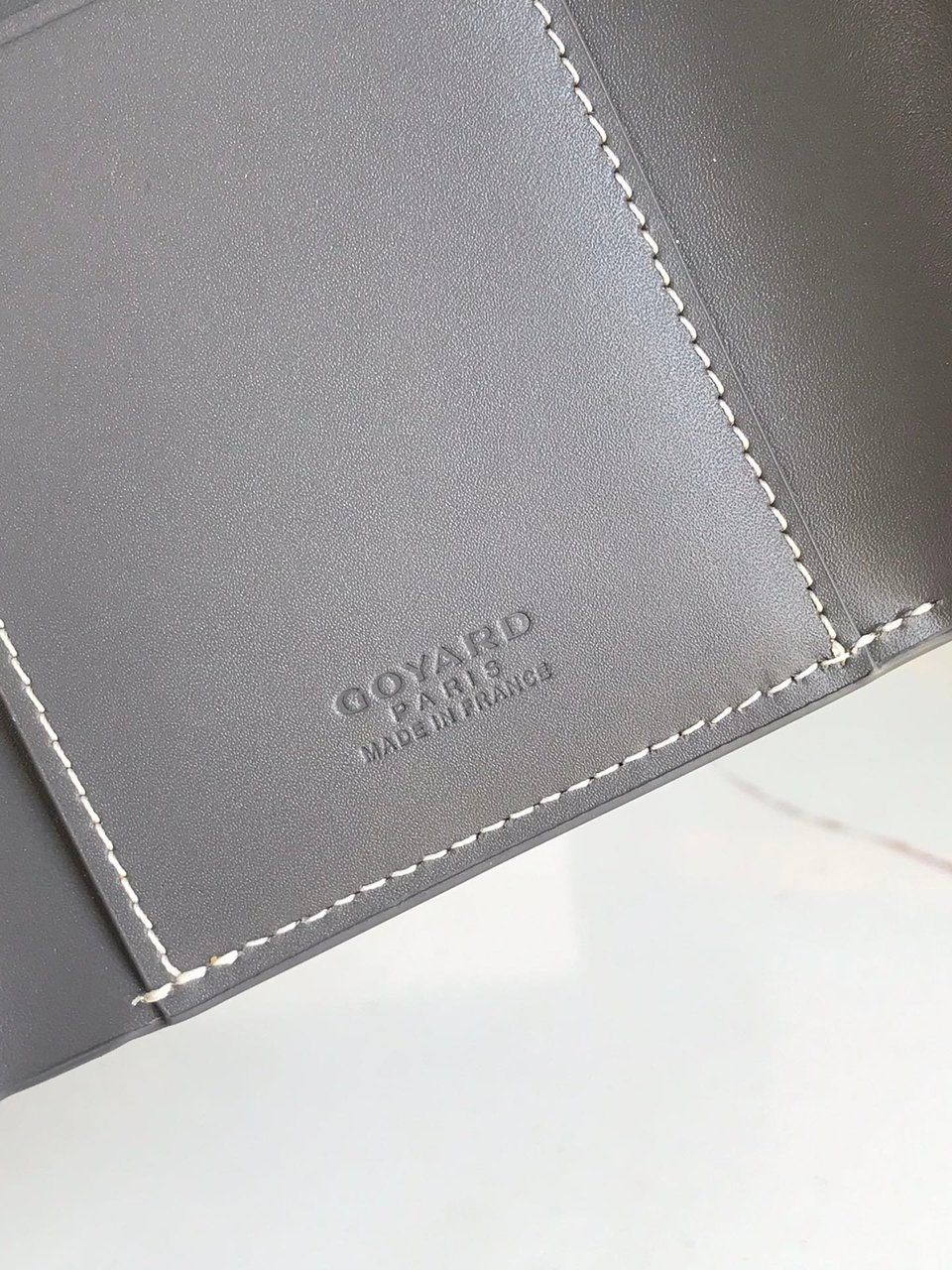 Goyard Saint-Gabriel Wallet 12 Cm Gray Calfskin And Goyardine Canvas view 3