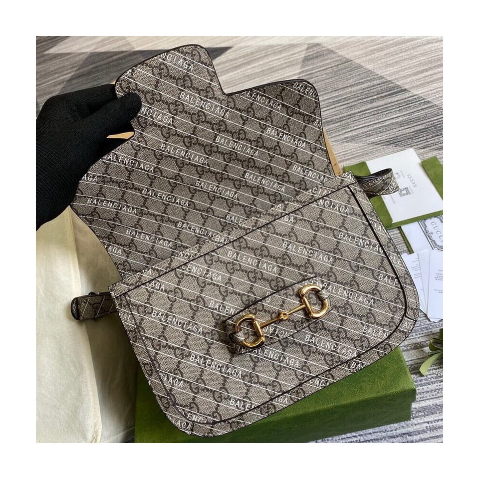 Gucci x Balenciaga Horsebit 1955 Shoulder Bag view 9