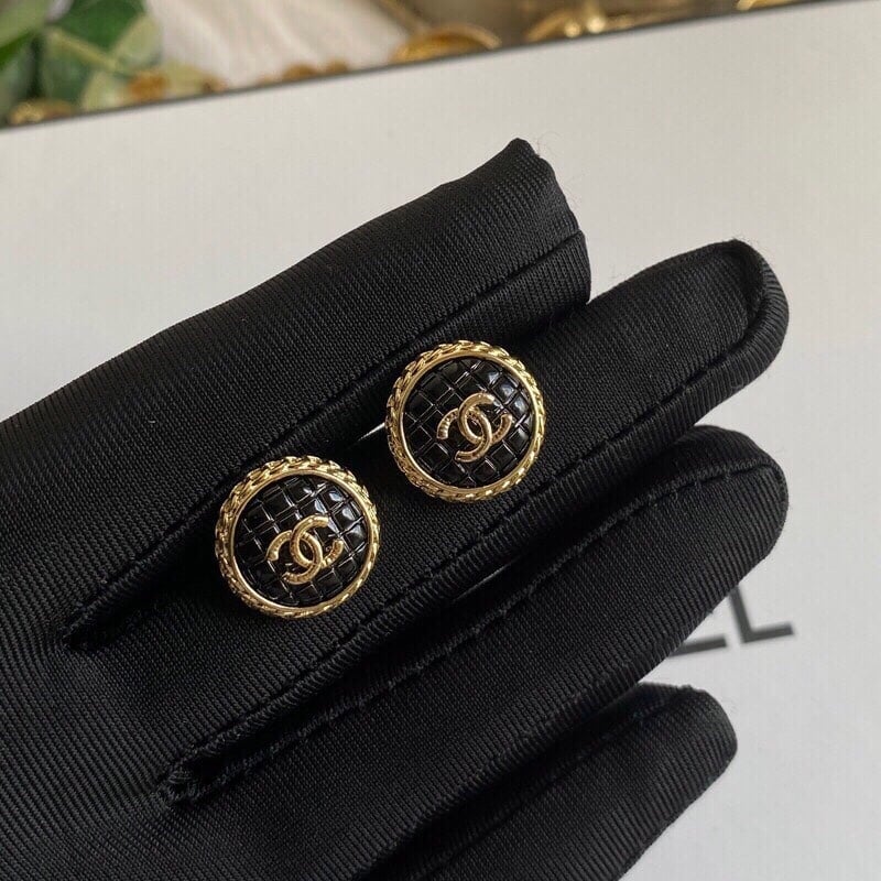 Chanel Button Earrings view 5