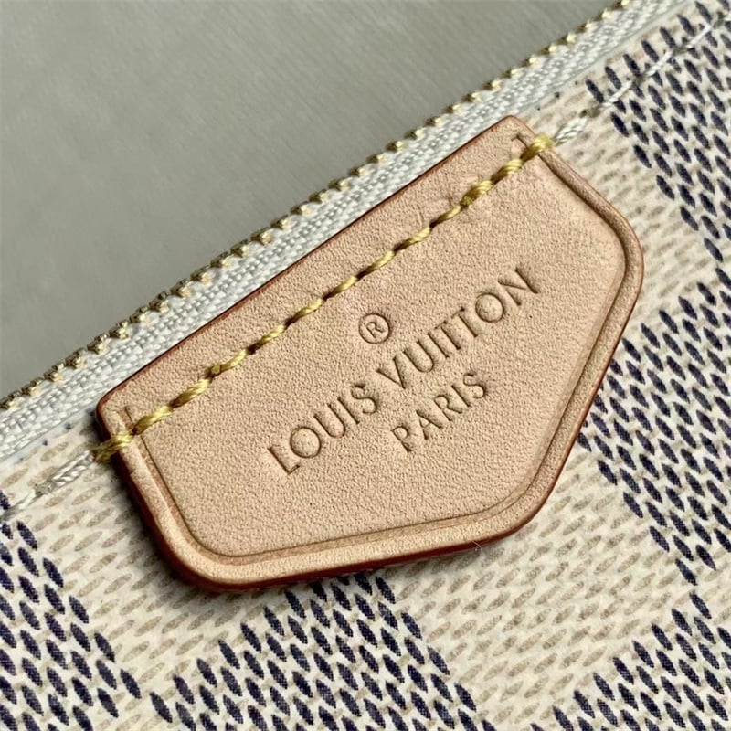 Louis Vuitton Damier Azur Double Zip Pochette 20Cm N60460 view 8