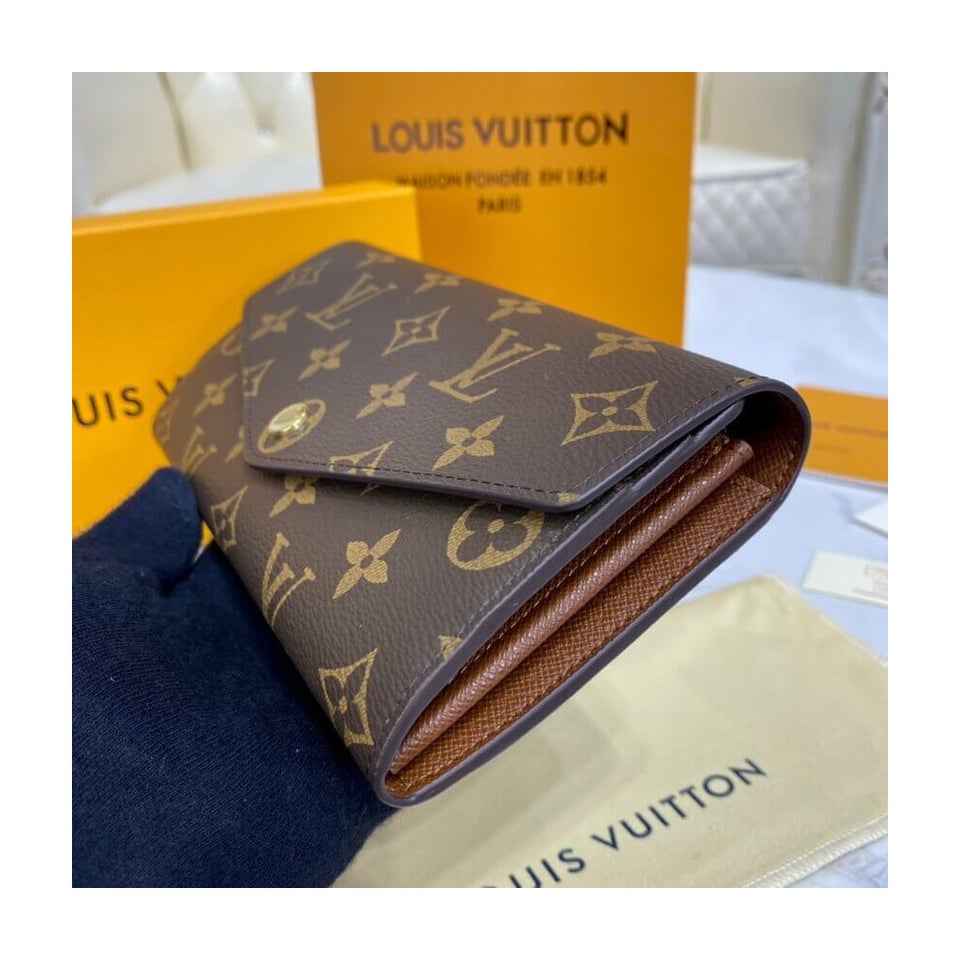 Louis Vuitton Monogram Cavas Sarah Wallet Brown 19cm view 4