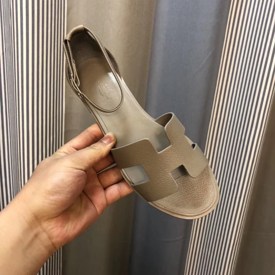 Hermes Santorini Sandal Beige view 5