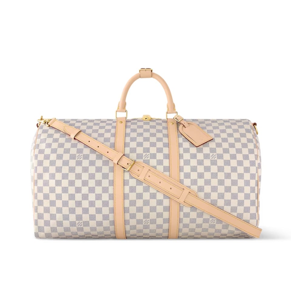 Louis Vuitton Keepall Bandouliere 55 Damier Azur Canvas 55cm N41429 view 2