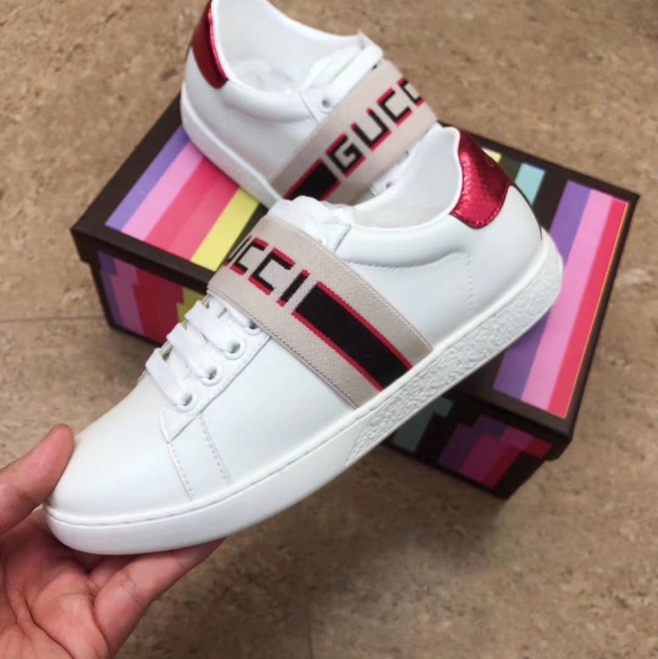 Gucci Wmns Ace Stripe Ivory 525269 0Fiv0 9086 view 3