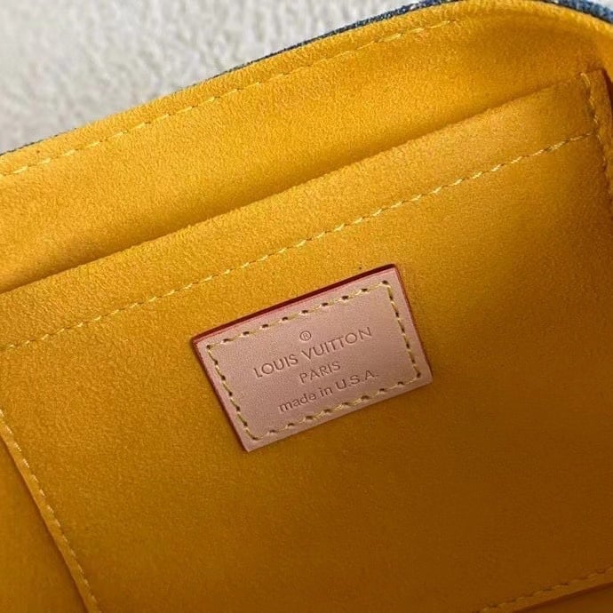 Louis Vuitton Pleaty Handbag Monogram Denim Blue 26Cm M95050 view 5