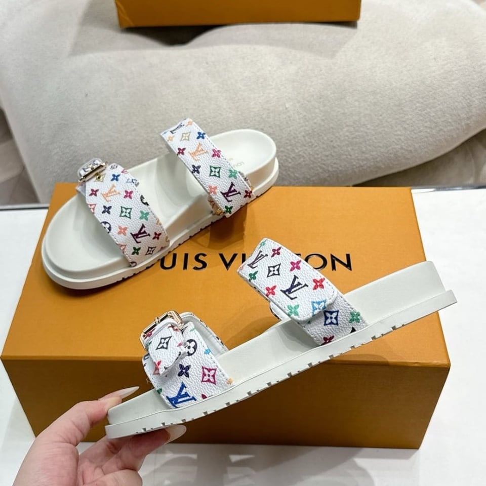 Louis Vuitton X Takashi Murakami Bom Dia Flat Comfort Mule White 1Agxtv view 4