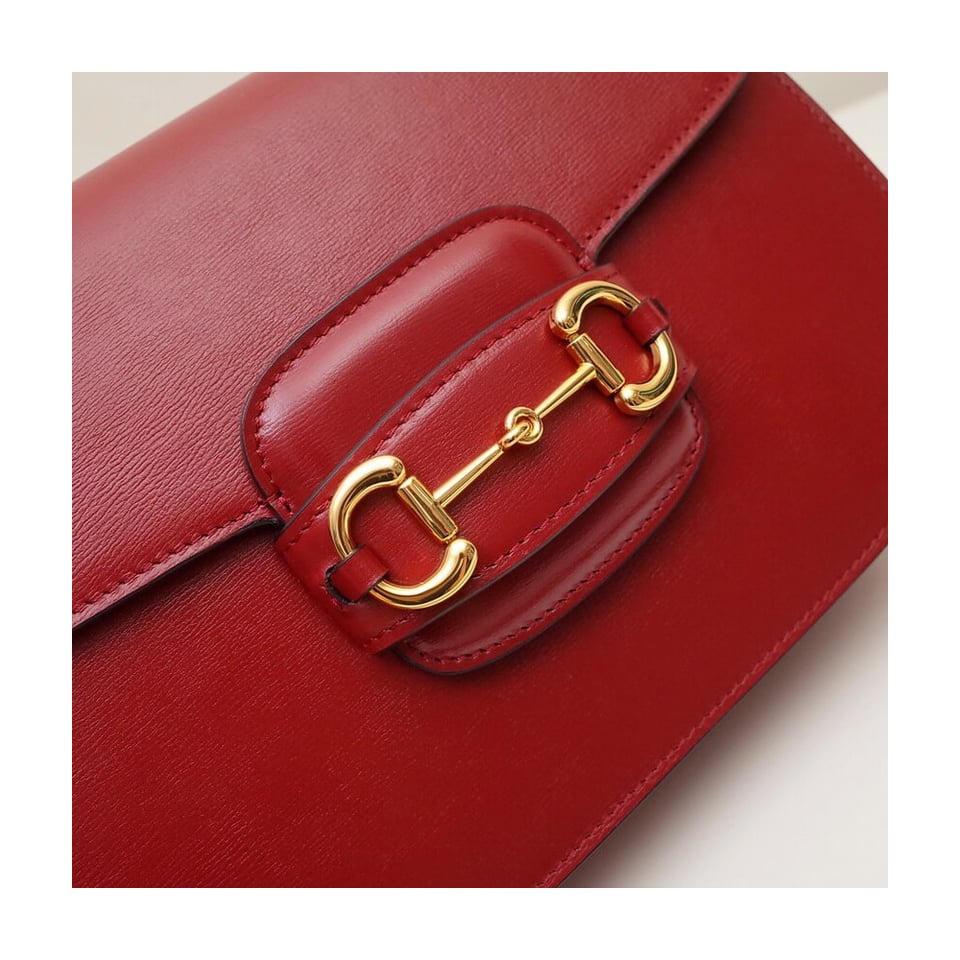 Gucci Horsebit 1955 Shoulder Bag In Red Leather view 11