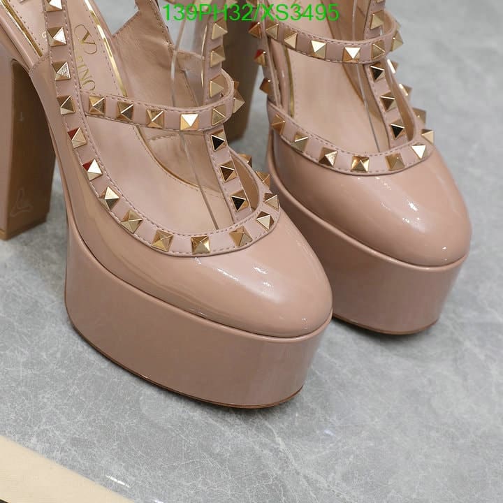 Valentino Rockstud Platform Pump In Patent Leather Beige view 7