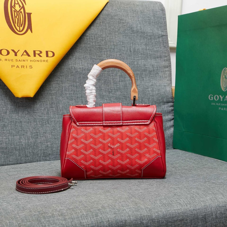 Goyard Saigon Souple Mini Bag Red Canvas 20cm view 4