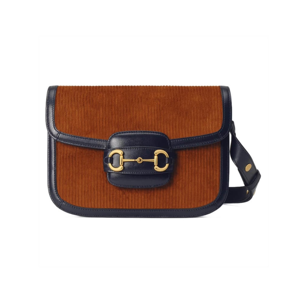 Gucci Horsebit 1955 Small Bag Brown Corduroy view 2