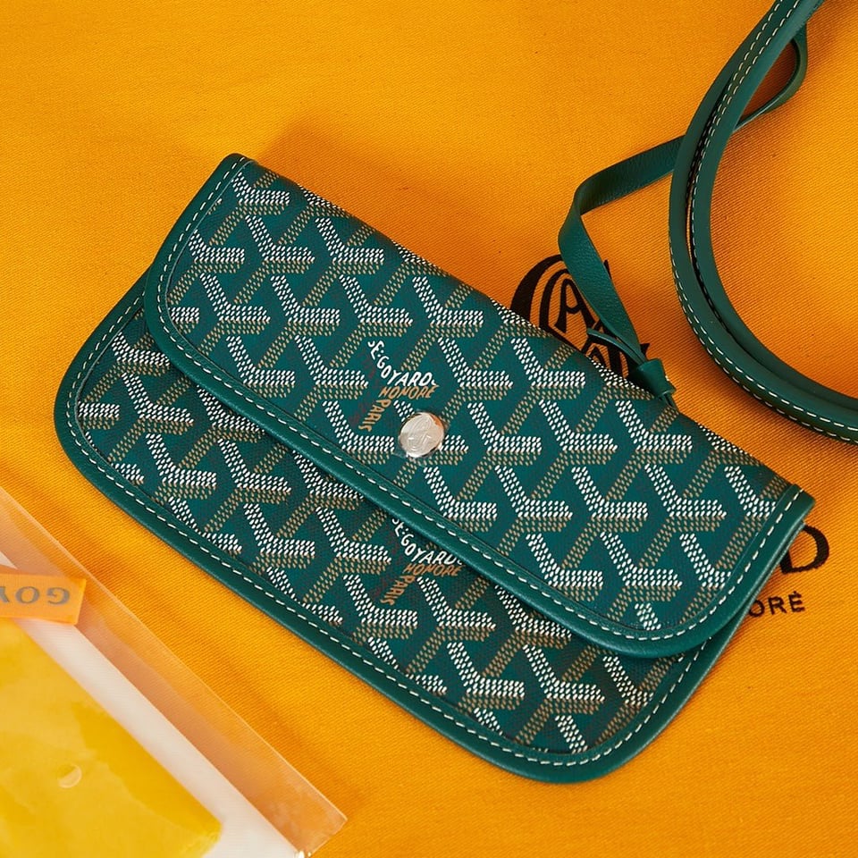 Goyard Saint Louis Pm 34Cm Green Canvas Chevroches Calfskin view 10