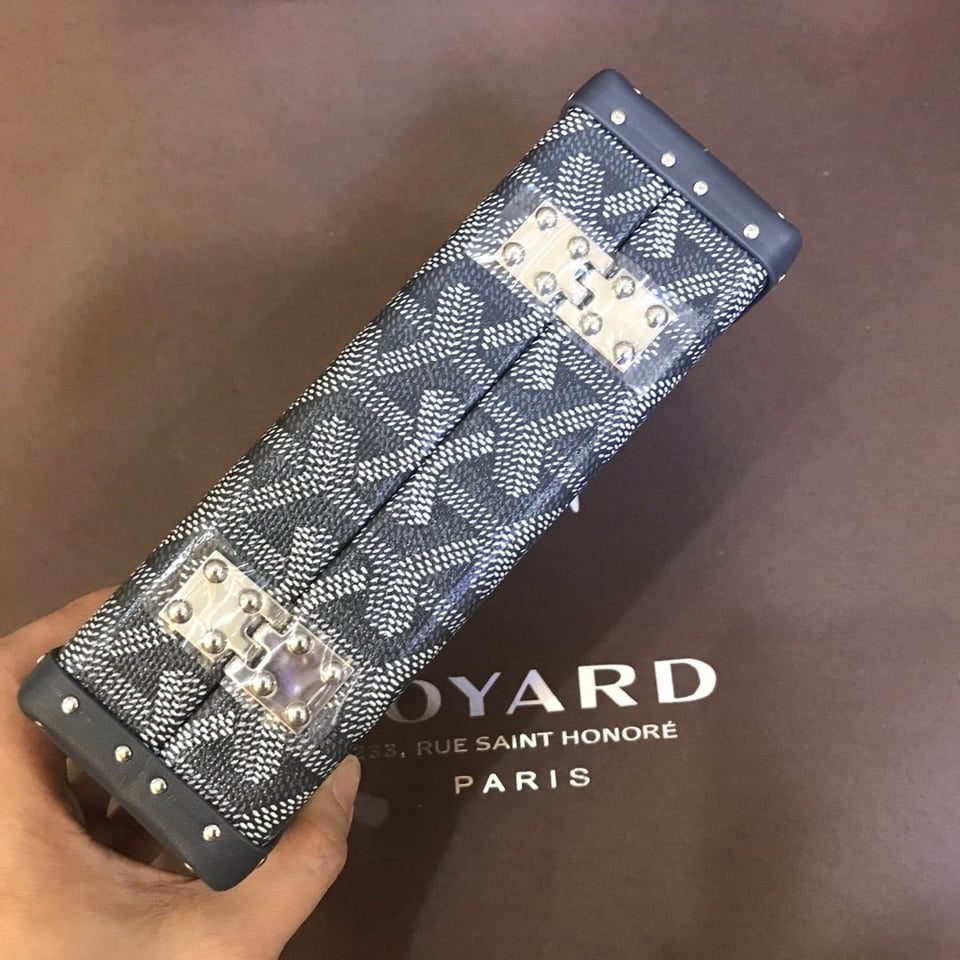 Goyard Minaudiere Trunk Bag 17Cm Grey Canvas view 5