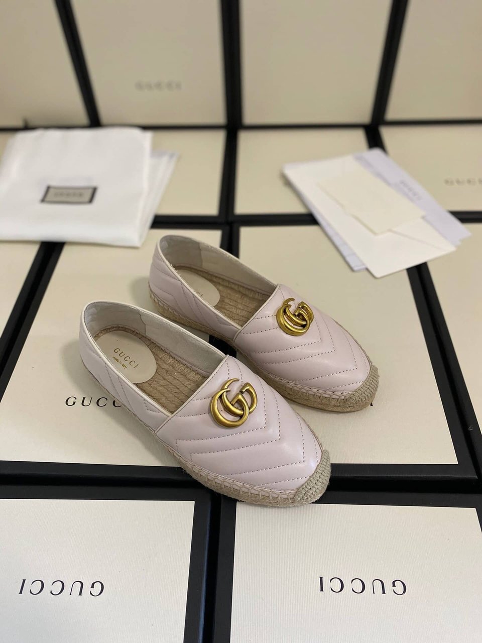 Gucci Leather Espadrille With Double G White ?551890 Bko00 1000 view 4
