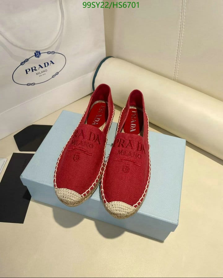 Prada Linen Espadrilles Red view 3