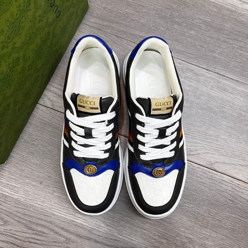 Gucci Sneaker Multicolor Side Bands Black White view 8