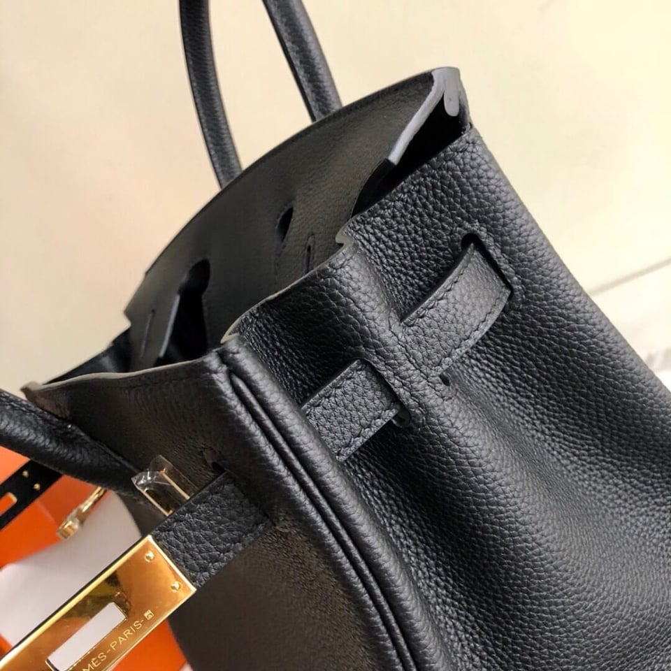 Hermes Black Togo Leather Birkin 30 view 9