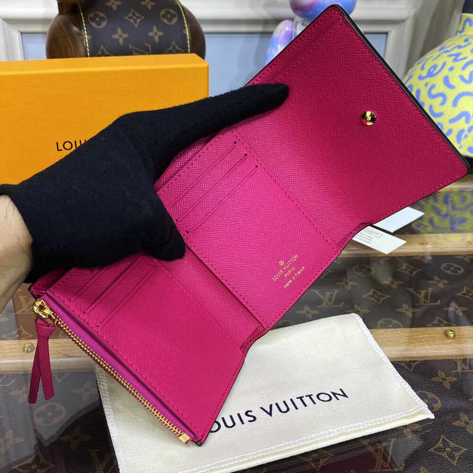 Louis Vuitton Christmas Animation 2022 Victorine Wallet Fuchsia view 11
