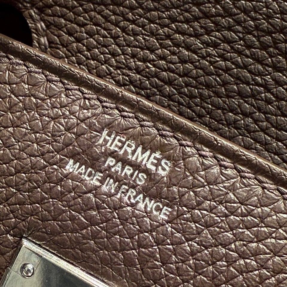 Hermes Birkin 25Cm Cafe Togo Leather Silver Hardware 237502 view 10