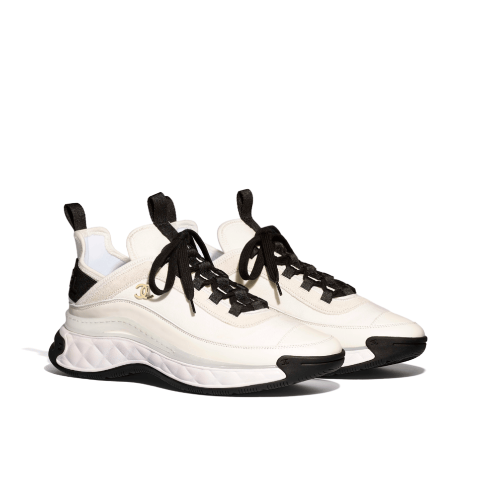 Chanel CC Runner Sneakers White/Black view 2