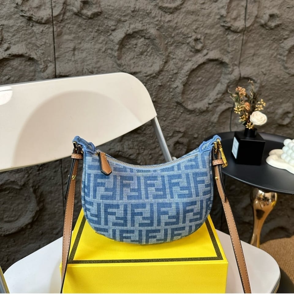 Fendi Fendigraphy Mini Bag Denim Blue Ff 20Cm view 4