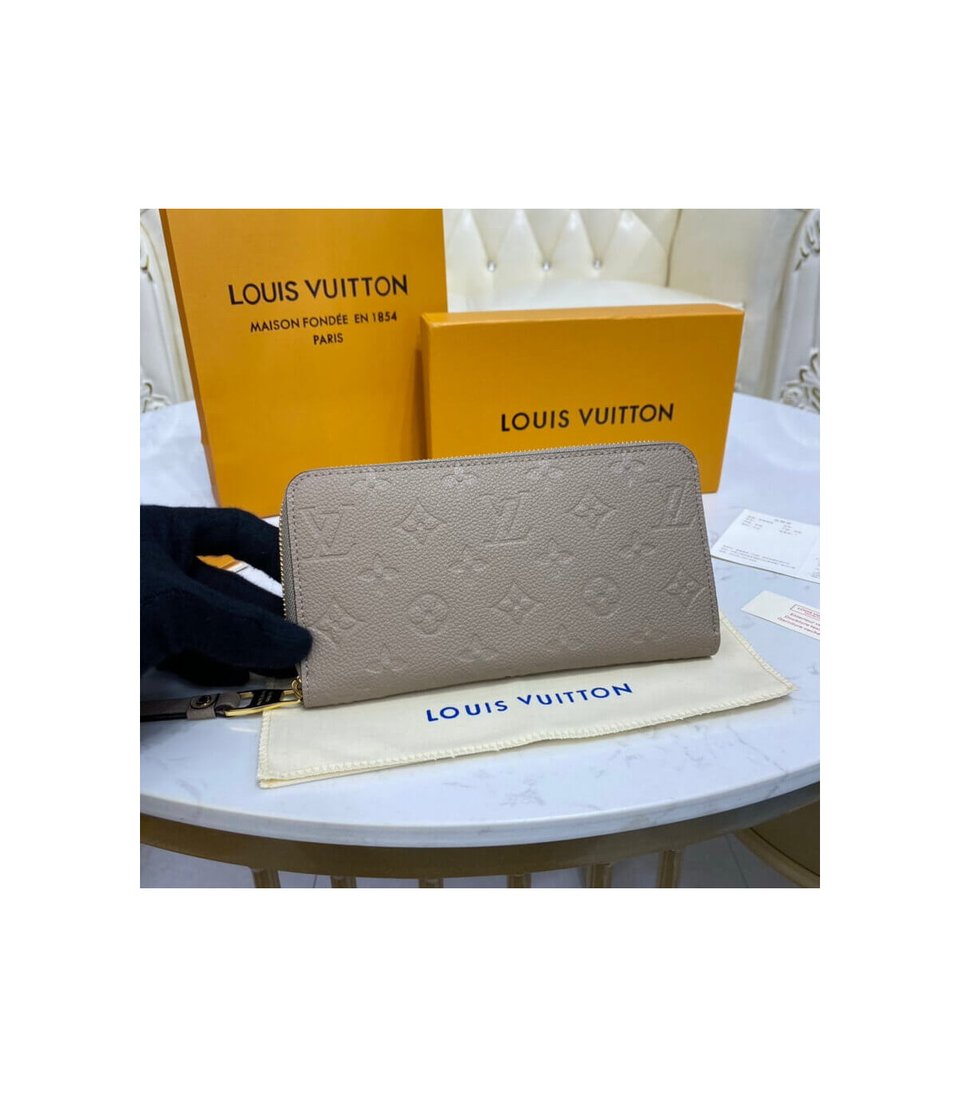 Louis Vuitton Monogram Empreinte Zippy Wallet Tourterelle view 3