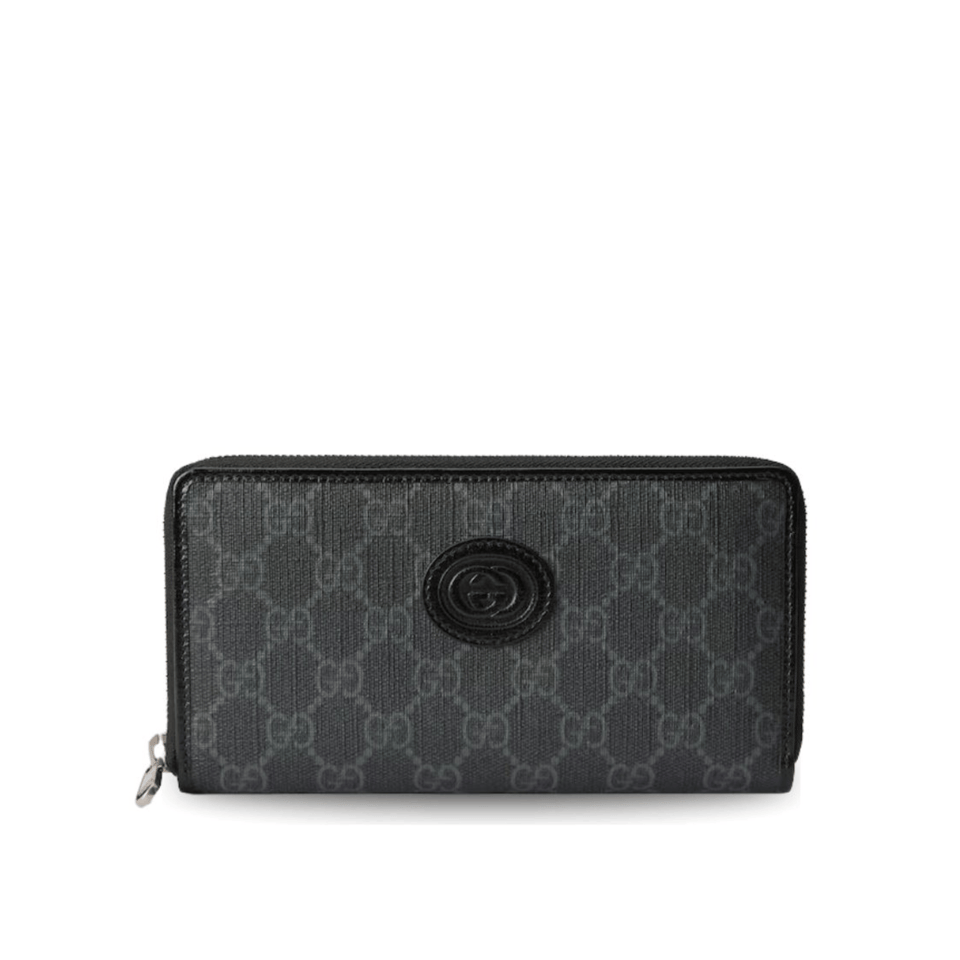 Gucci Ophidia GG Zip Around Wallet With Interlocking G Black 8in/19cm For Men view 2