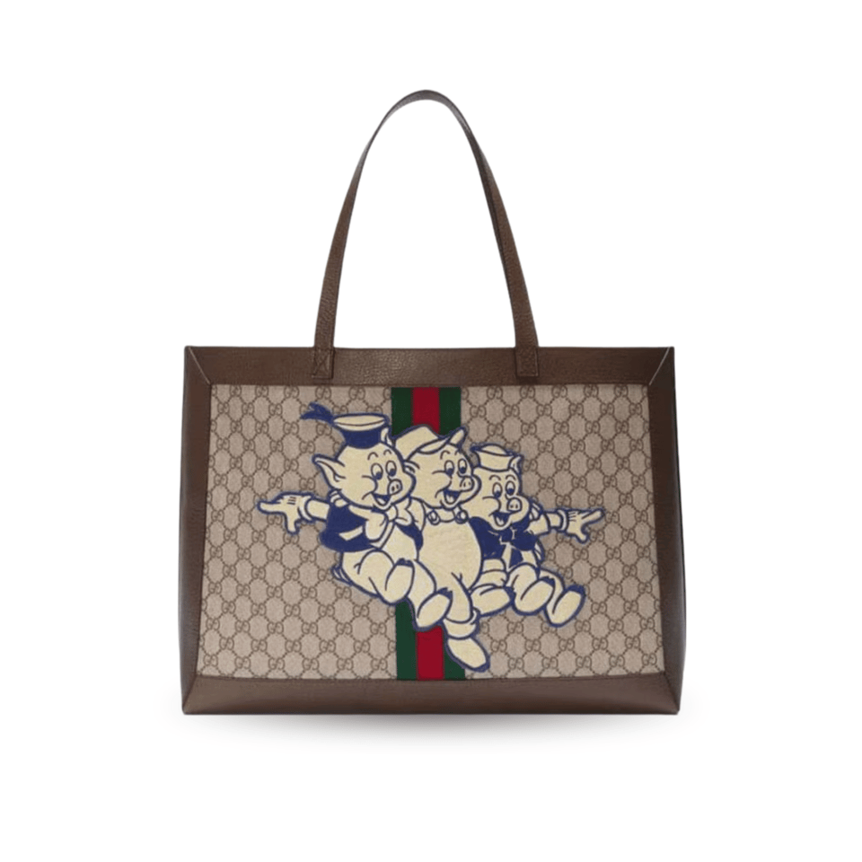 Gucci Ophidia GG Tote with Three Little Pigs 44cm view 2