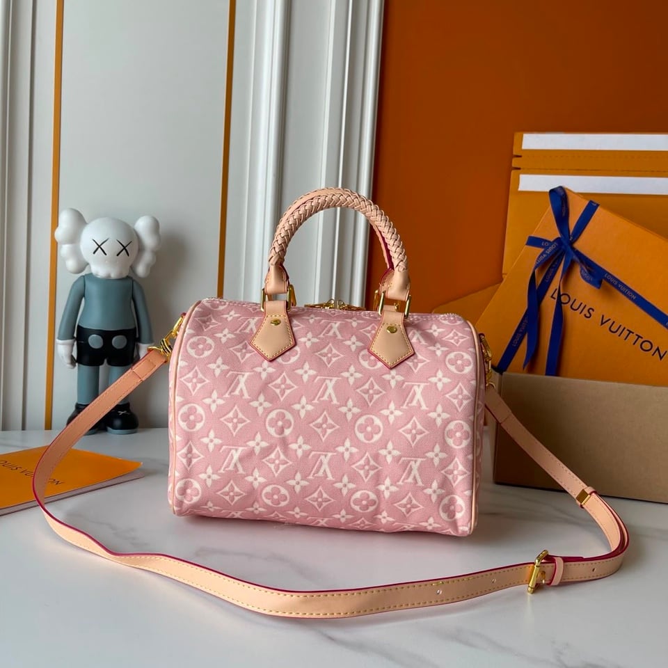 Louis Vuitton Speedy Bandoulière Monogram Emblème Rose Ruban Color 20.5cm M2A377 view 6